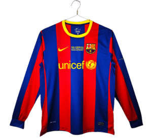 camiseta fc barcelona 10/11 ucl final manga larga