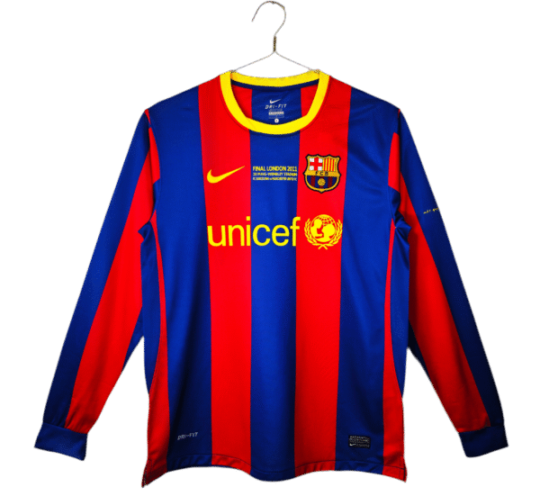 camiseta fc barcelona 10/11 ucl final manga larga
