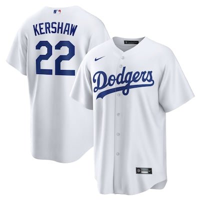 camisa mlb dodgers blanca kershaw
