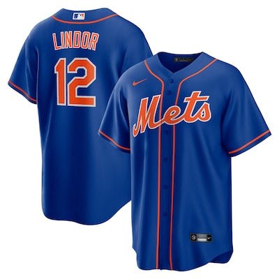 camisa mlb mets azul lindor