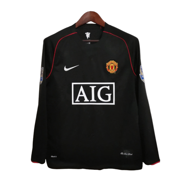 camiseta manchester united 2007 visitante manga larga