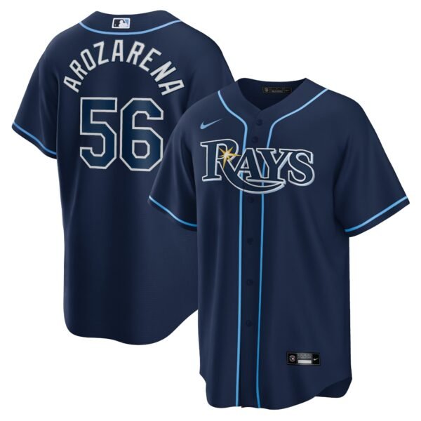 camisa mlb tampa rays azul arozarena