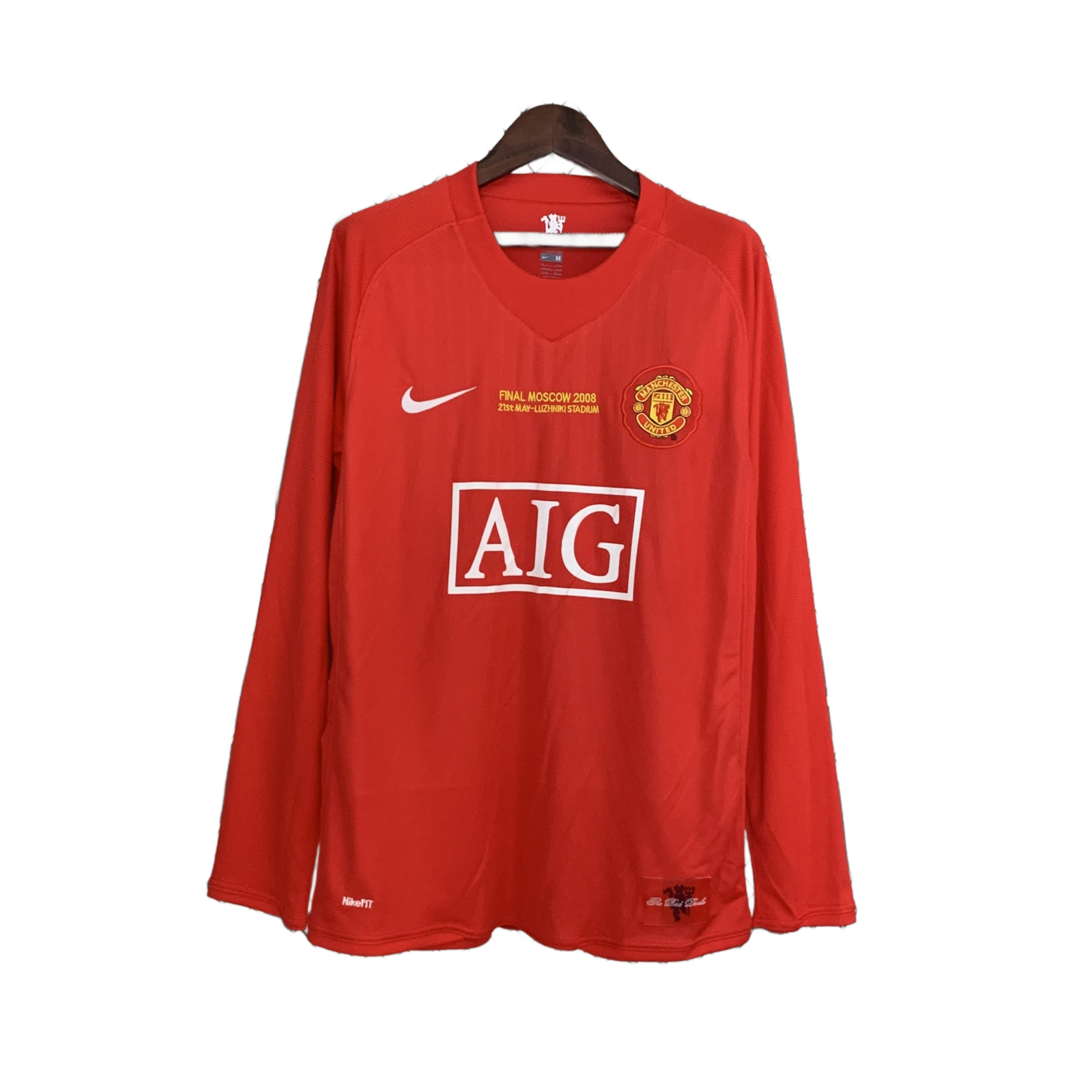 camiseta manchester united 07/08 manga larga