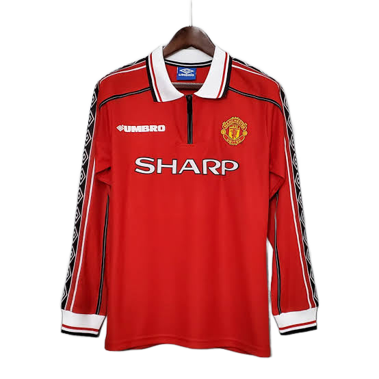camiseta manchester united 98/99 manga larga