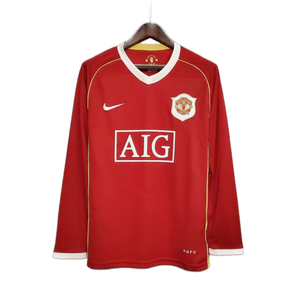 camiseta manchester united 06/07 manga larga