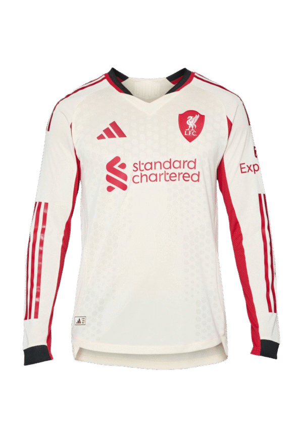 camiseta liverpool 25/26 manga larga visitante camiseta liverpool 25/26 manga larga visitante